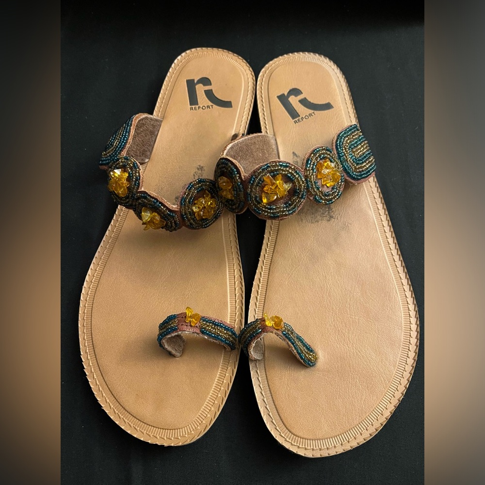 Women’s Report from Nordstrom NWOT Boho beaded sandals in size 11